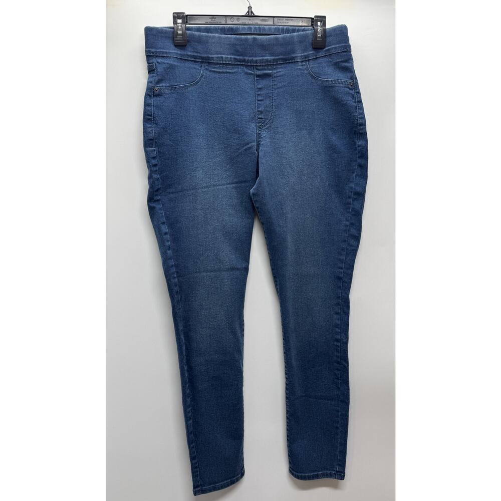Old Navy Super Skinny Jeans Womens 12 Mid Rise Stretch Blue Denim Pull On